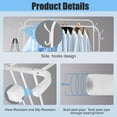 thumbnail image 3 of Clothing Double Rod Garment Rack with Shelves, Metal Hang Dry Clothes Rack for Hanging Clothes,with Top Rod Organizer Shirt Towel Rack and Lower Storage Shelf for Boxes Shoes Boots,Height 59" White, 3 of 6
