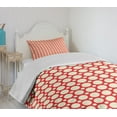 thumbnail image 4 of Ambesonne Geometric Quilted Bedspread Set 2 Pcs, Polka Dots Vibrant, Twin Size, Pale Yellow Red, 4 of 6