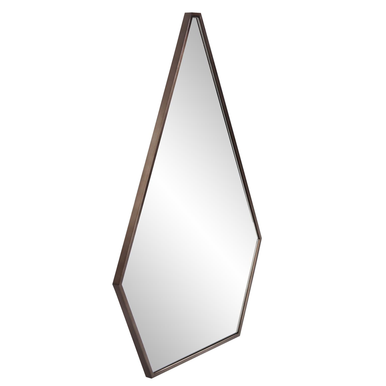 Tyler Dillon 5 Sided Triangular Stainless Steel Framed Wall Mirror - 33"H x 24"W