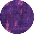thumbnail image 1 of Ahgly Company Indoor Round Abstract Purple Modern Area Rugs, 4' Round, 1 of 4