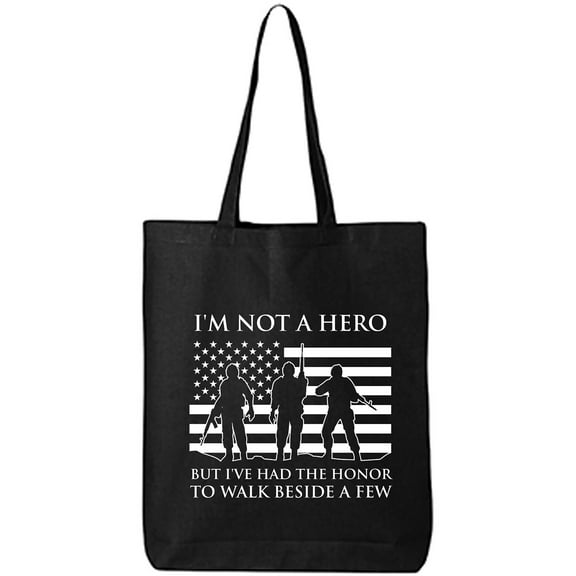 I'm Not A Hero Cotton Canvas Tote Bag