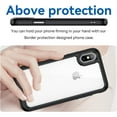 thumbnail image 2 of Case for iPhone X iPhone Xs Case Slim Dropproof [Defend from Drop/Scratch/Slip/Fingerprint] Clear Acrylic Hard Back Soft TPU Bumper Hybrid Phone Cover for iPhone X Xs-Black, 2 of 15