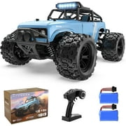 Allaugh RC Cars Remote Control Car for Boys Toys, 40 Km/h High Speed 1:18 Scale 4WD off-road Monster Truck Fast RC Trucks with LED Lights for 35+ Min Play, Blue