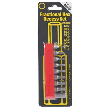 

Best Way Tools-2 pcs Best Way Tools 9-Piece Hex Fractional Insert Screwdriver Bit Set