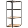 thumbnail image 5 of vidaXL 4-Layer Shelves 4 pcs Anthracite Steel&Engineered Wood, 5 of 5