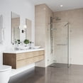thumbnail image 6 of VIGO Monteray 30 in. L x 30 in. W x 73 in. H Frameless Hinged Square Shower Enclosure in Brushed Nickel with Clear Glass, 6 of 11