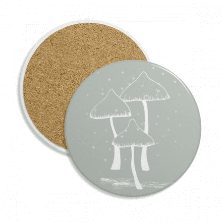 

Beautiful Gray Poisonous Mushroom Coaster Cup Mug Tabletop Protection Absorbent Stone