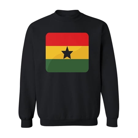 Colorful Ghana Flag Paint Sweatshirt Men -Image by Shutterstock Male 3X-Large