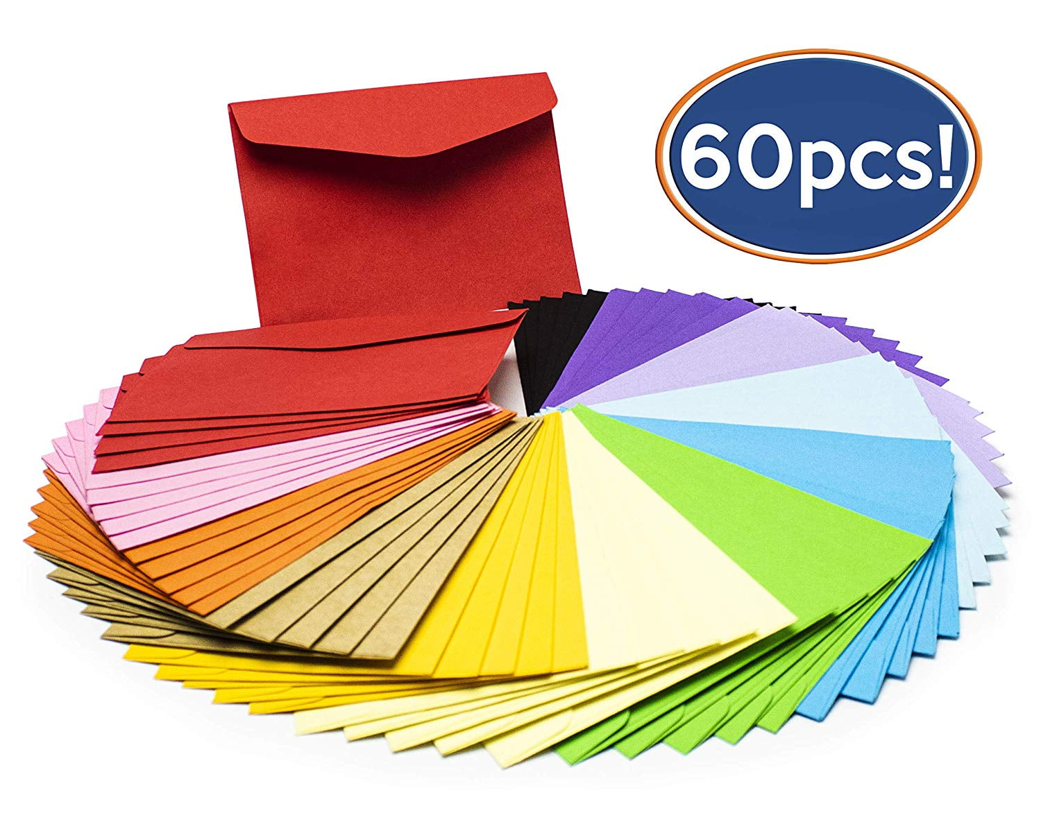 60 Pieces Christmas Mini Envelopes Multi Color Cute Lovely Envelopes Envelopes x 