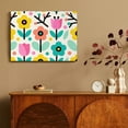 thumbnail image 4 of PRATYUS Colorful Abstract Plants Canvas Print Wall Art Ready To Hang Home Decor 16x12in, 4 of 6