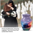 thumbnail image 4 of Train Funeral Cremation Urns For Adult Male - 1 Large & 4 Small Urns For Human Ashes Adult Female - Blue Mini Urn For Mother & Father - Purple Urn For Ashes For Women (10 & 3 Inch), 4 of 7
