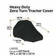 thumbnail image 4 of Heavy-Duty Zero Turn Lawn Mower Cover up to 60" Width Decks, Lawn Tractor Covers, Black, 4 of 9