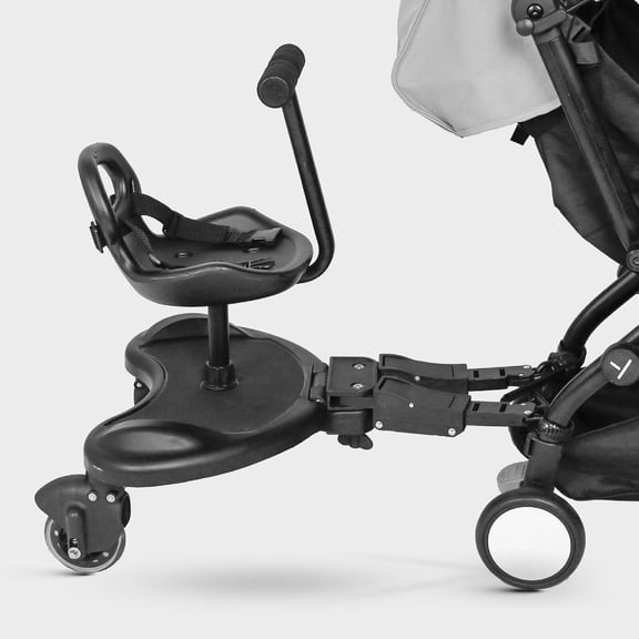 Miumaeov Adjustable Glider Board Baby Stroller Kid Board Buggy Board w/Seat Max Load 25kg