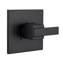 Replacement for Delta 13/14 Series Square Shower Trim Kit, Shower Cover Plate with Handle (Valve& Catridge Not Inclued)- Matte Black