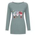 thumbnail image 3 of Sudaderas Navideñas Para Mujer Santa Claus Impreso Jersey de Manga Larga Suéter Casual Top Odeerbi ODB208946, 3 of 6