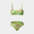 thumbnail image 2 of Jamicy Teen Bathing Suits Hot Spring Wear High Waisted Bikini Sets Wide Straps Two Piece Swimsuit Floral Print Bathing Suits, 2 of 4