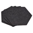 thumbnail image 1 of Fieltro Posavasos, 4uds Hexagonal Absorbente Almohadilla Posavasos para Bebida Copa Olla Cuenco Jarrón, Oscuro Gris, 1 of 5