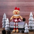 thumbnail image 3 of Dserhfy Christmas Doll Large Size Plush Gingerbread Man Boy Girl Figures with Chef Hat Bowknot Ornament Window Holiday Xmas Decoration, 3 of 7