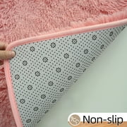 Softlife Stylish Soft Shaggy Velvet Carpet for Living Room/Bedroom, Fluffy Area Rugs,5x8,Cherry Pink