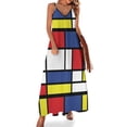 thumbnail image 1 of Nueva reinterpretación de Mondrian Vestido sin mangas Vestido de noche de lujo para mujer Vestidos para mujer, 1 of 7