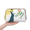 thumbnail image 4 of Large Clutch Leather Makeup Bag, Dancing Lady Travel Toiletries Bag, Ladies Cosmetic Storage Bag, 4 of 8