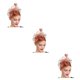 thumbnail image 4 of Jumpingount Tocado de boda con flores para el pelo, mano de obra fina, exquisito ahorro de espacio, ornamento Simple europeo, Clip de malla de Type1 NO1, 4 of 6