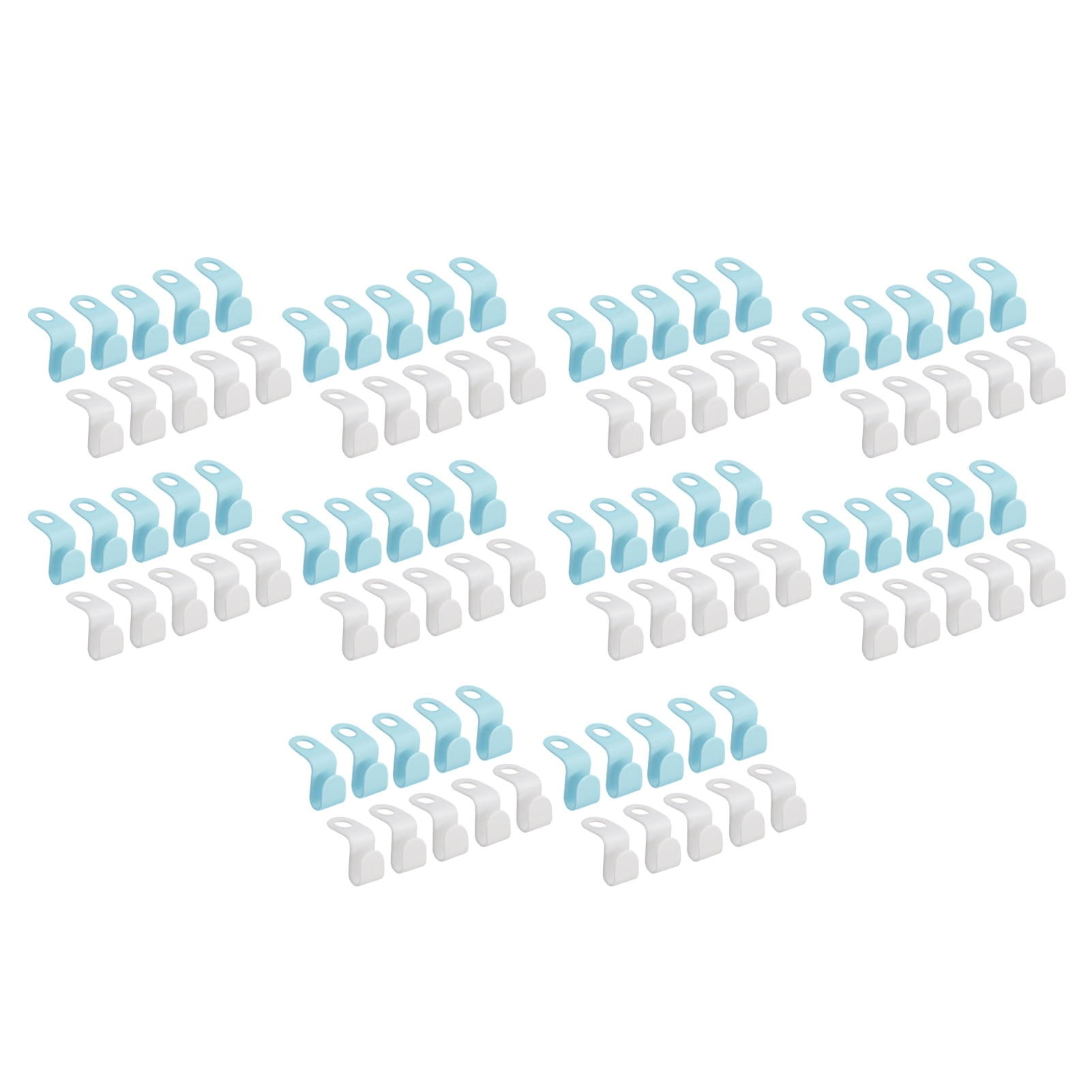 Newoutset Lot de 100 crochets de connexion pour cintres peu encombrants - En plastique - Gain de place - Pour armoires, sacs, vêtements