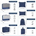 thumbnail image 2 of PartyKindom Navy Travel Storage Bags 7Pcs Compression Packing Cubes for Suitcases, 2 of 9