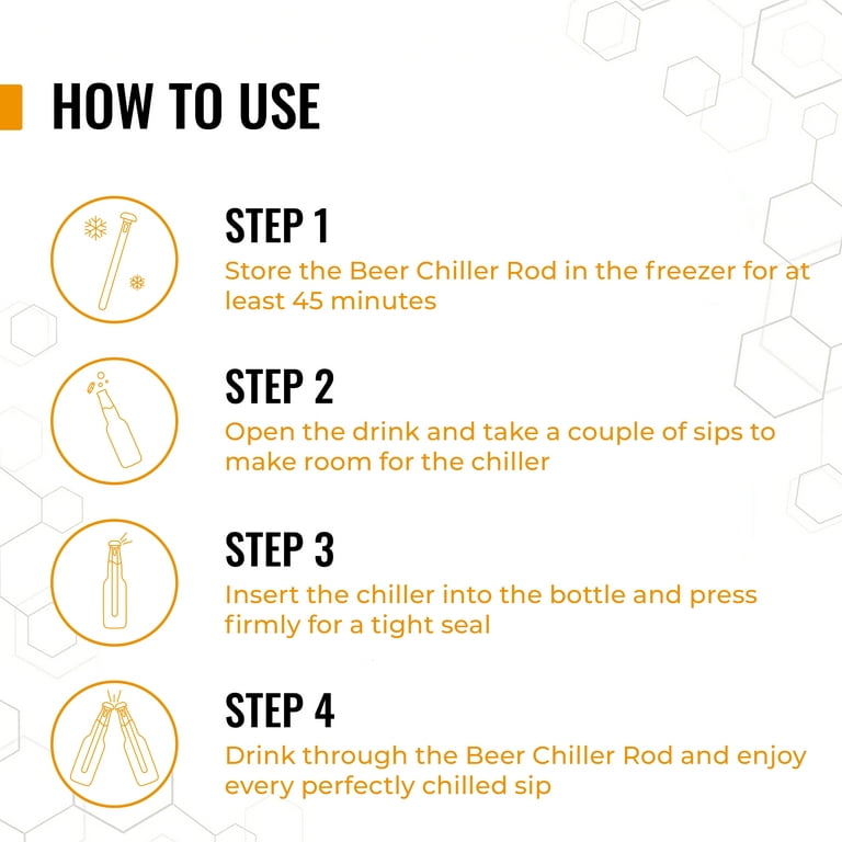 Cork Genius Beer Chiller Sticks, Stainless Steel Beer Bottle Cooler Set,  Beer Coolers for Bottles, Beer Gifts and Accessories for Men and Beer  Lovers