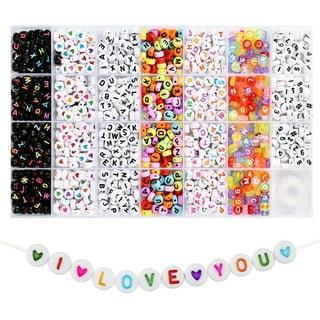 Shulemin 100 Pcs Spacer Acrylic Beads Cube Alphabet Letter Bracelet Jewelry  Making DIY,Silver Letter Beads 