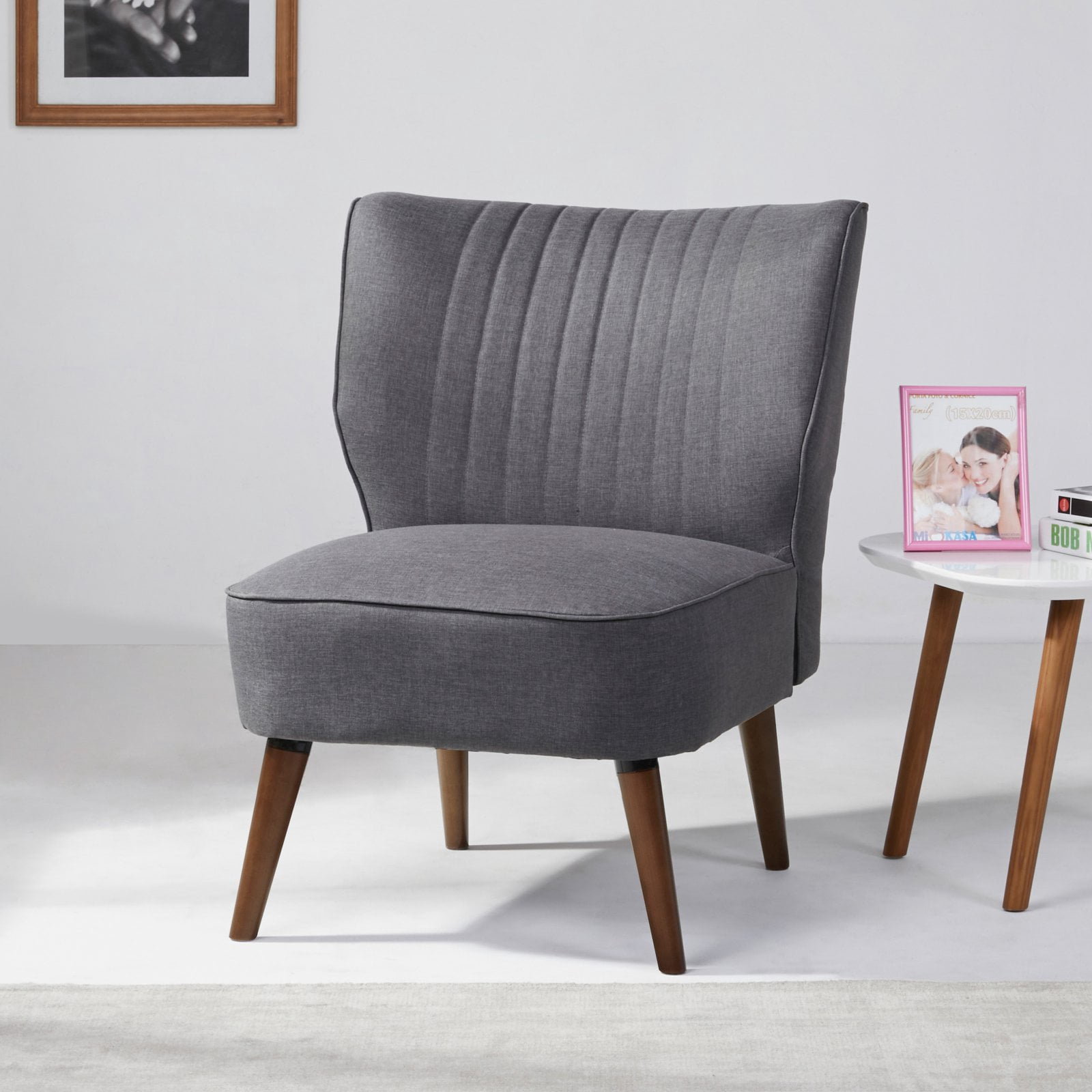 Gold Sparrow Salem Dark Gray Armless Accent Chair