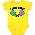 thumbnail image 3 of Inktastic I Love Padel Sports Quote Girls Baby Bodysuit, 3 of 5