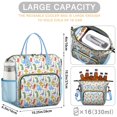 thumbnail image 5 of Colorful Dinosaurs Skating Pattern Womens Lunch Box for Work,Insulated Large Lunch Bag for Tween and Teen,Loncheras Para Mujer,Leakproof Adult Lunch Bag for Work,Beach,Travel,Picnic,Camping, 5 of 7