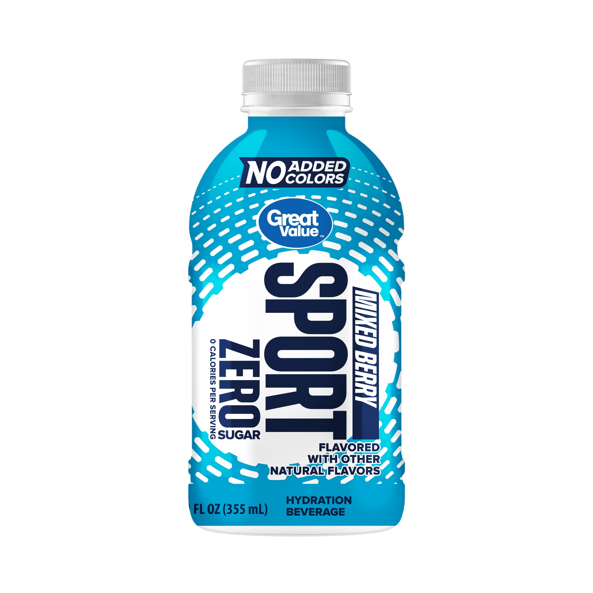 Great Value 12 fl oz 18 Pack Zero Sports Drink - Variety Pack with No Added Colors