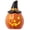 Orange Jack-o-Lantern, variant on Pre-Lit Ceramic Halloween Truck with Pumpkin Hand-Painted Tabletop Decor