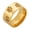 Gold, variant on Stainless Steel Cat Paw Print Ring for Men Women 10MM Wide Unisex Band Animal Lover Pet Memorial Jewelry Gold Size 9