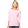 thumbnail image 1 of Hanes Tee-Shirt à Manches Raglan en Coton Extensible pour Femmes, P, Rose Paléo, 1 of 2