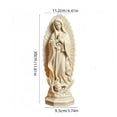 thumbnail image 3 of Virgen de Guadalupe Statue Home Decor, Our Lady of Guadalupe Figurine, 11.8 Inch Resin Catholic Religious Decoration, Blessed Virgin Mary Sculpture for Home Indoor Outdoor Decor Gift (Beige), 3 of 6
