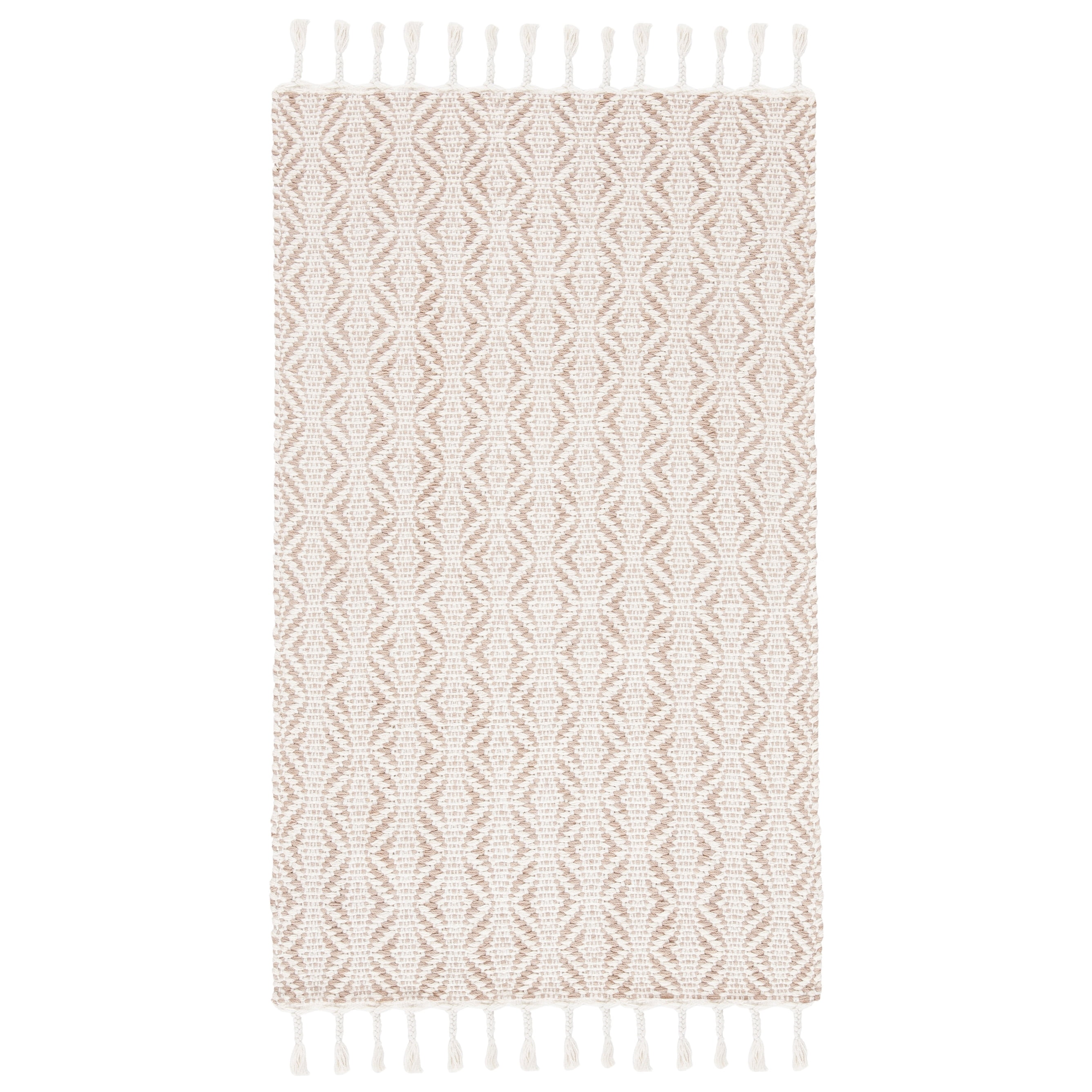 SAFAVIEH Natura Mesa Geometric Striped Area Rug, Beige, 3' x 5'