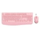 thumbnail image 1 of Combo de teclado y ratón inalámbricos EDJO de tamaño completo, color rosa, 1 of 7