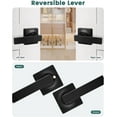 thumbnail image 4 of Square Passage Door Handles Interior Matte Door Handles Indoor Keyless Non-Locking Lever Set for Hallway or Closet Doors Reversible for Right/Left Handed Door, 4 of 6