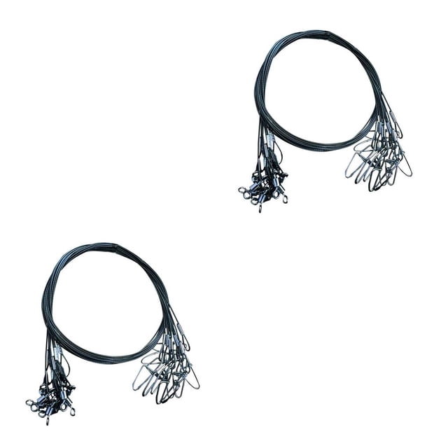 Soidarity Líderes de pesca de alambre de grueso de 50CM 150Lb con broches giratorios Accesorios de aparejos de línea de acero inoxidable de cobre Type1 NO1 Soidarity CBP032204