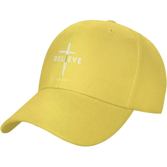 I Believe John 3:16, Christian, Cross Gifts Baseball Hats for Men Women Black Hat Baseball Cap Hip Hop Hat Trucker Cap