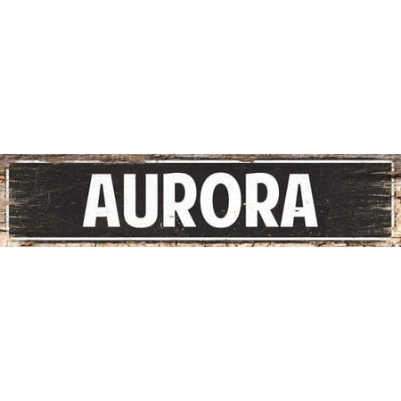 Aurora Bar - AURORA Street Plate Sign Bar Store Shop Cafe Home Kitchen Chic Decor 4180086