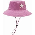 thumbnail image 3 of Boonie Hat for Women Men Packable Star Bucket Hat with Strings,Outdoor Travel Beach Sun Hat Fishing Hiking Safari Hat, 3 of 6