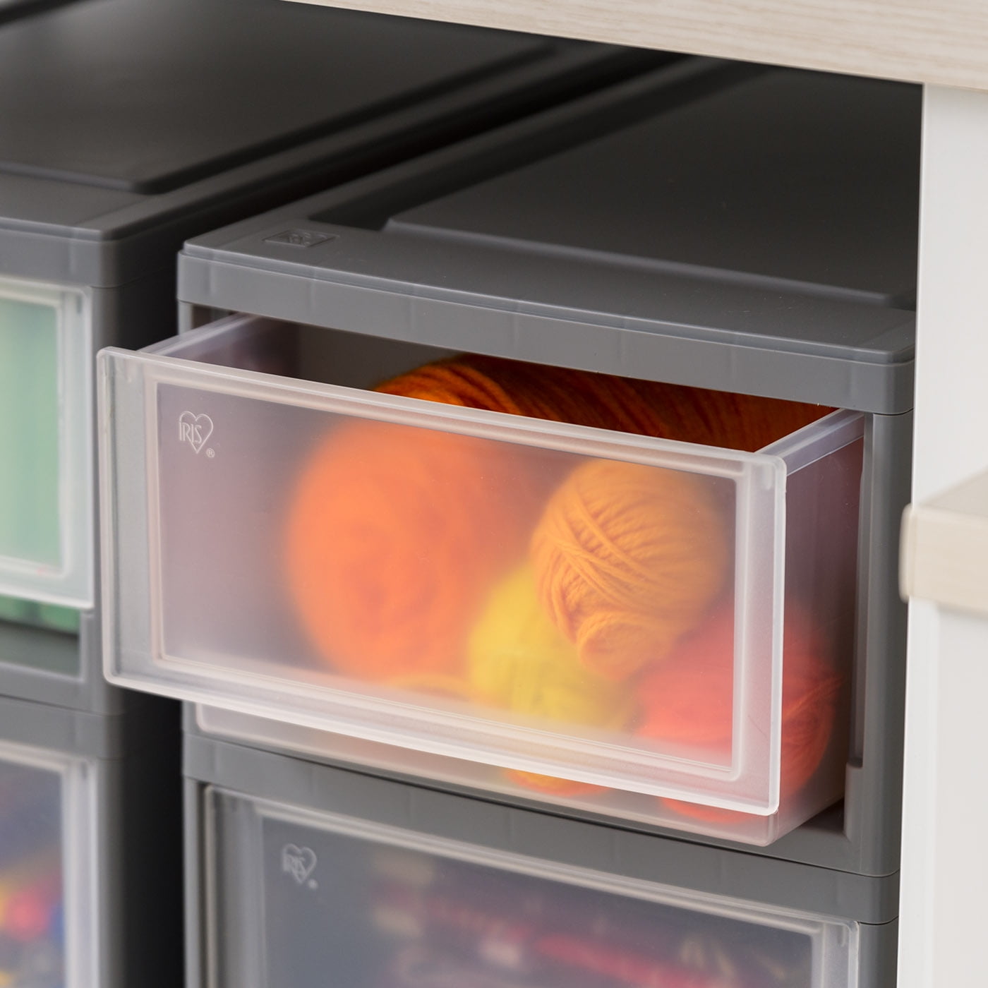 IRIS 6 Qt Small Plastic Drawers, Under Bed Storage Bins, Stackable, Modular