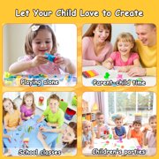 IZZONI Air Dry Clay Kit 24 Colors with Tools, DIY Magic Modeling Clay for Crafts, Soft and Non-Sticky, Birthday Christmas