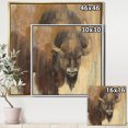 thumbnail image 2 of Into the Wild Bison Doré - Toile Encadrée de Style Ferme Moderne, 2 of 3