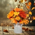 thumbnail image 3 of Flowers for Decoration Autumn-colored Iron Bucket Simulated Sunflower Garland for Thanksgiving, Pot Plant, Iron Art Flower Bouquet, Harvest Festival Decorations, 3 of 6