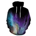 thumbnail image 1 of Sweat à Capuche Imprimé Fumée Coloré à Fermeture Éclair Manches Longues Harajuku Pull Décontracté Col Rond Streetwear Oversize Unisexe, 1 of 5
